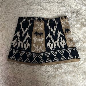 Aztec print sweater shorts